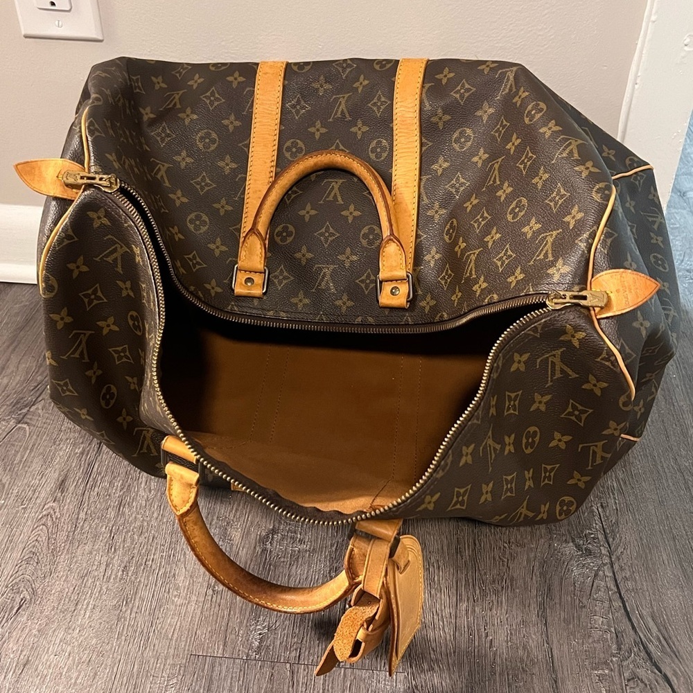 Authentic Louis Vuitton Keepall 55  Gorgeous Travel Bag Great Vintage Bag - Picture 3 of 16